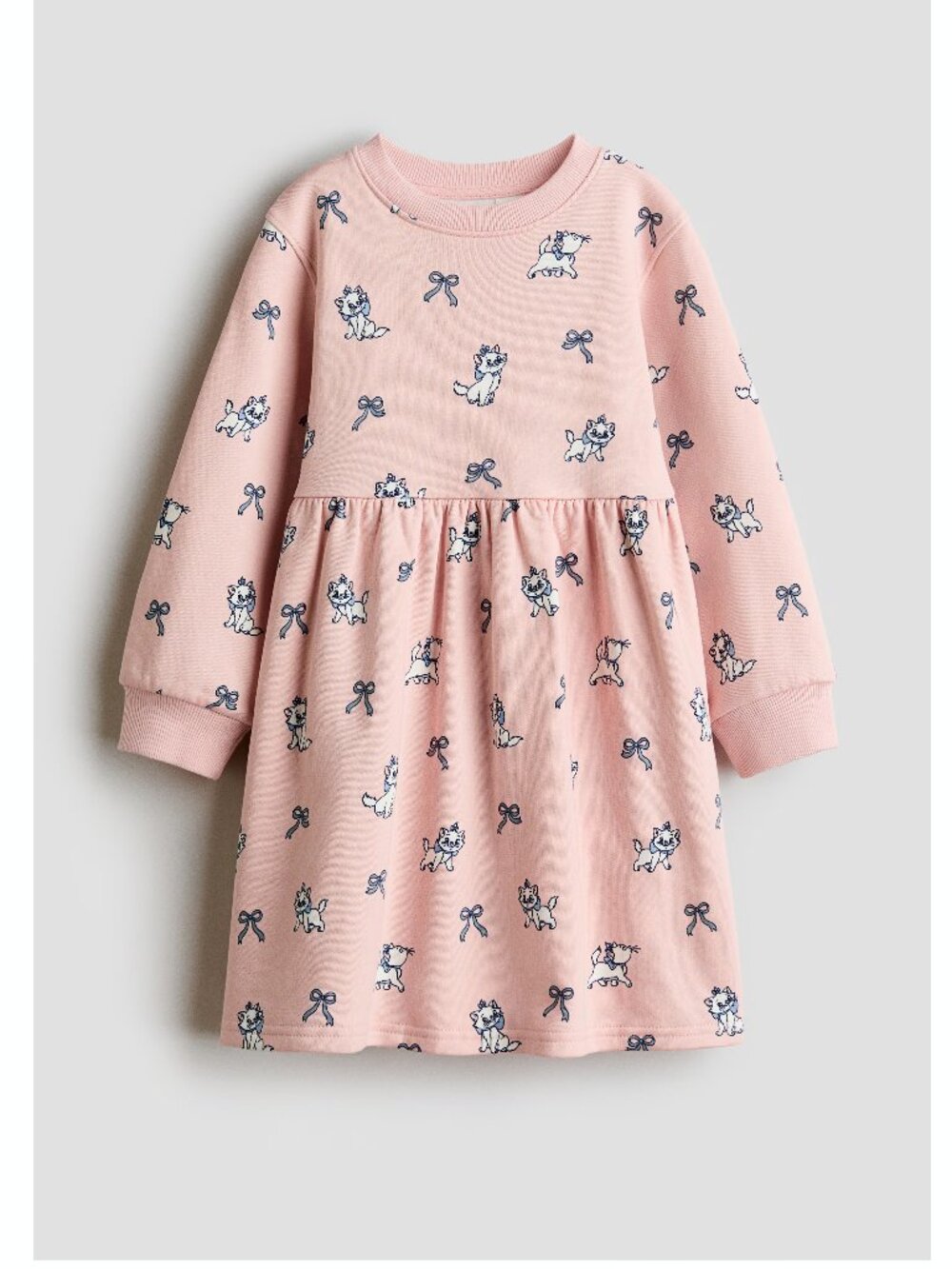 H&M Girls Aristocats Marie Printed Sweatshirt Pink Sweatshirt Dress